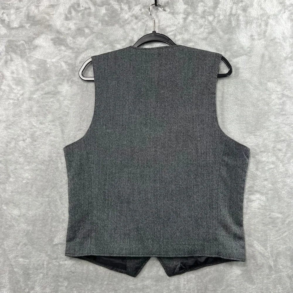 Buckle‎ Vest Mens L  Plaid Lined Button Front Dress Casual Waistcoat Preppy